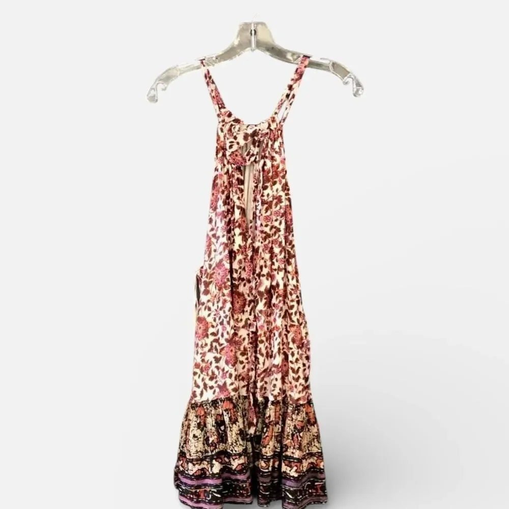 Free People Oversized Boho Swing Dress XS Floral Tunic - Picture 2 of 7